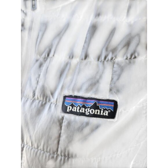 PATAGONIA Women's Size Small Nano Puff Lined Vest Primaloft Feather Grey Zip Up - Picture 8 of 12